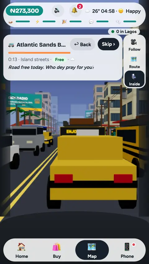 Riding a yellow danfo through Lagos traffic in Gidi Life