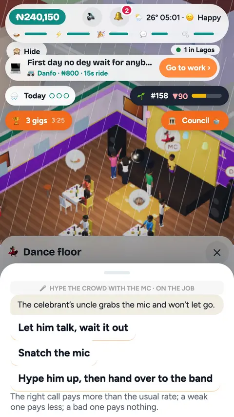 Hosting an owambe as the MC in Gidi Life: the celebrant's uncle won't give back the mic